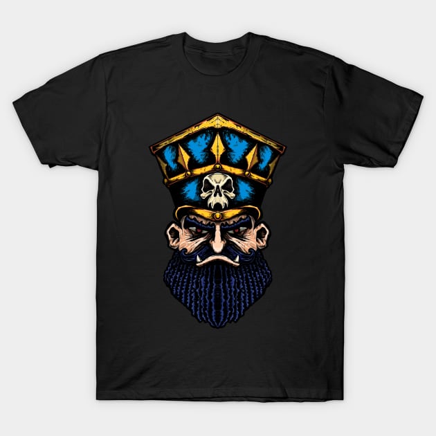 Fantasy Football Evil Dwarf Blue T-Shirt by Spevna